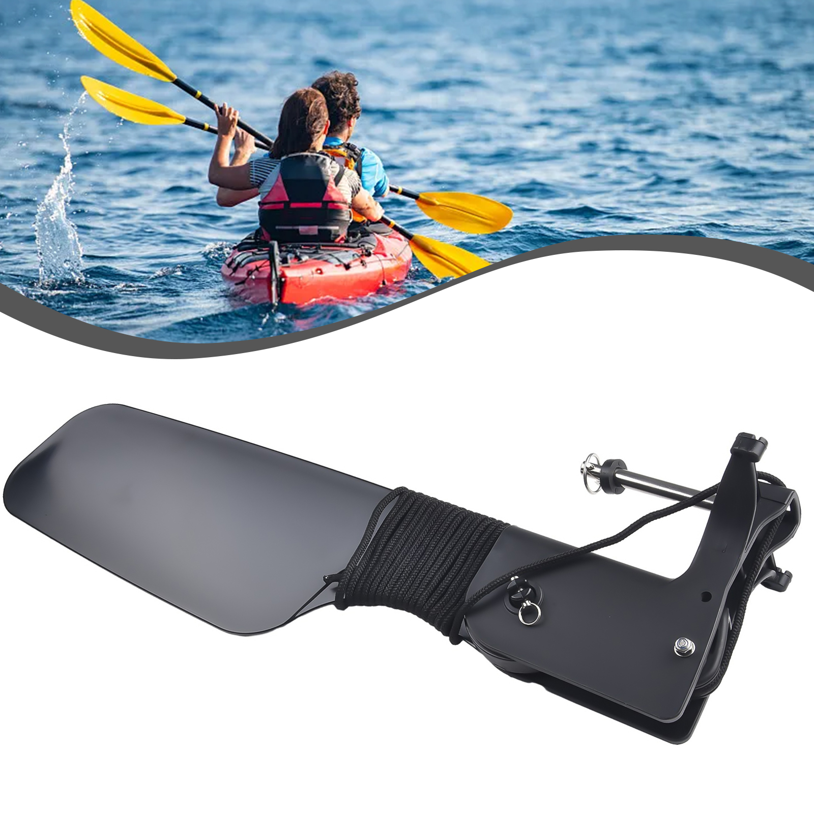 Fishing Boat Steering Wheel - Boat Rudder for Kayak Canoe with