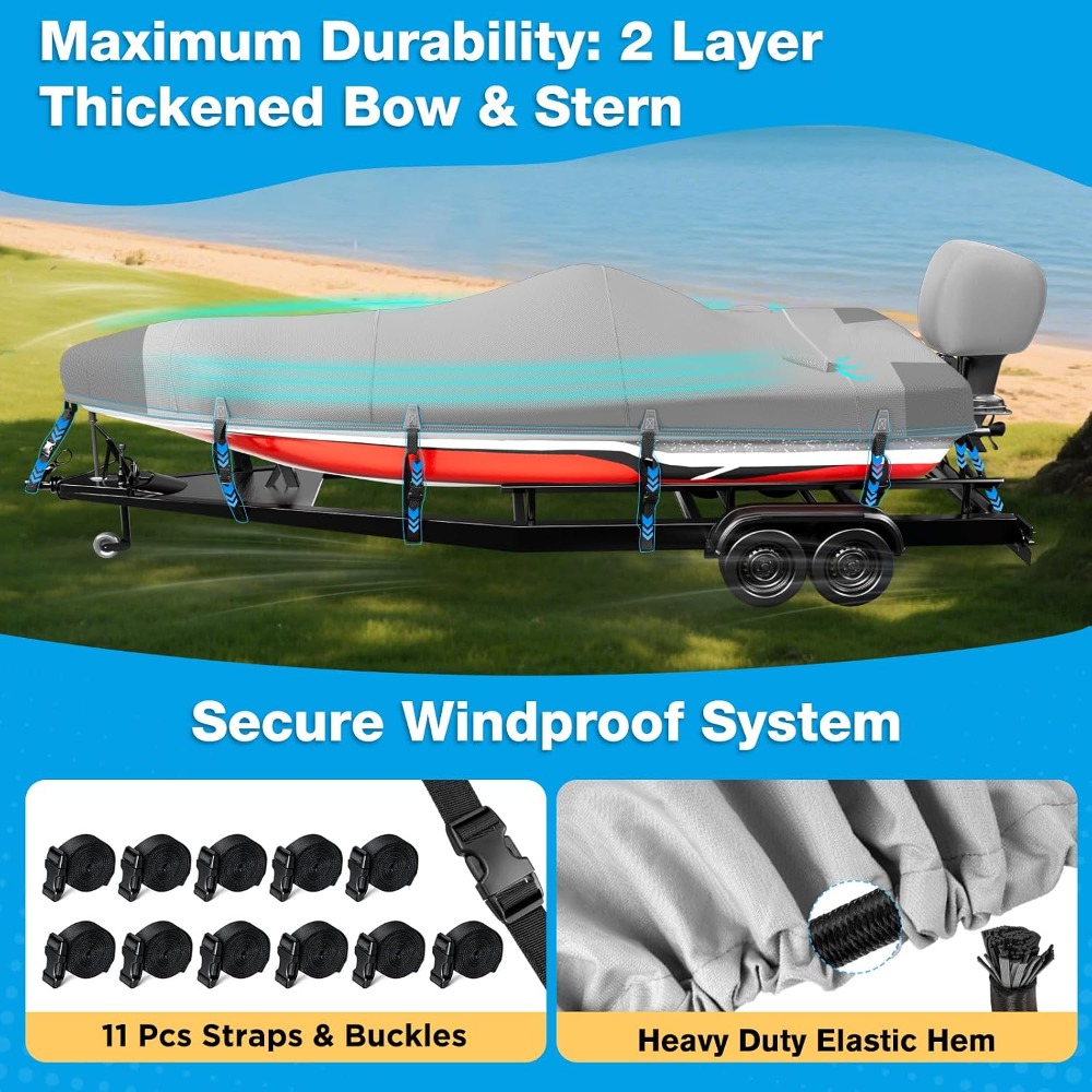 Boat Cover 20-22ft, 1200D Wate - Fishing Boat Trailer recensie en prijs