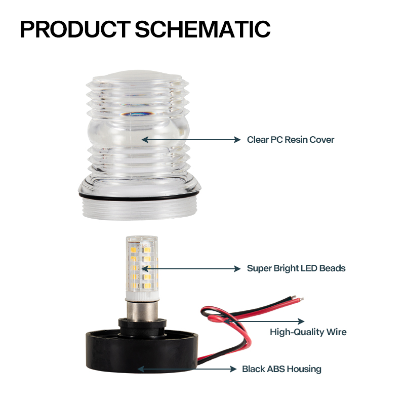 12V Marine LED Anchor Light Wa - Fishing Boat Navigation Light recensie en prijs