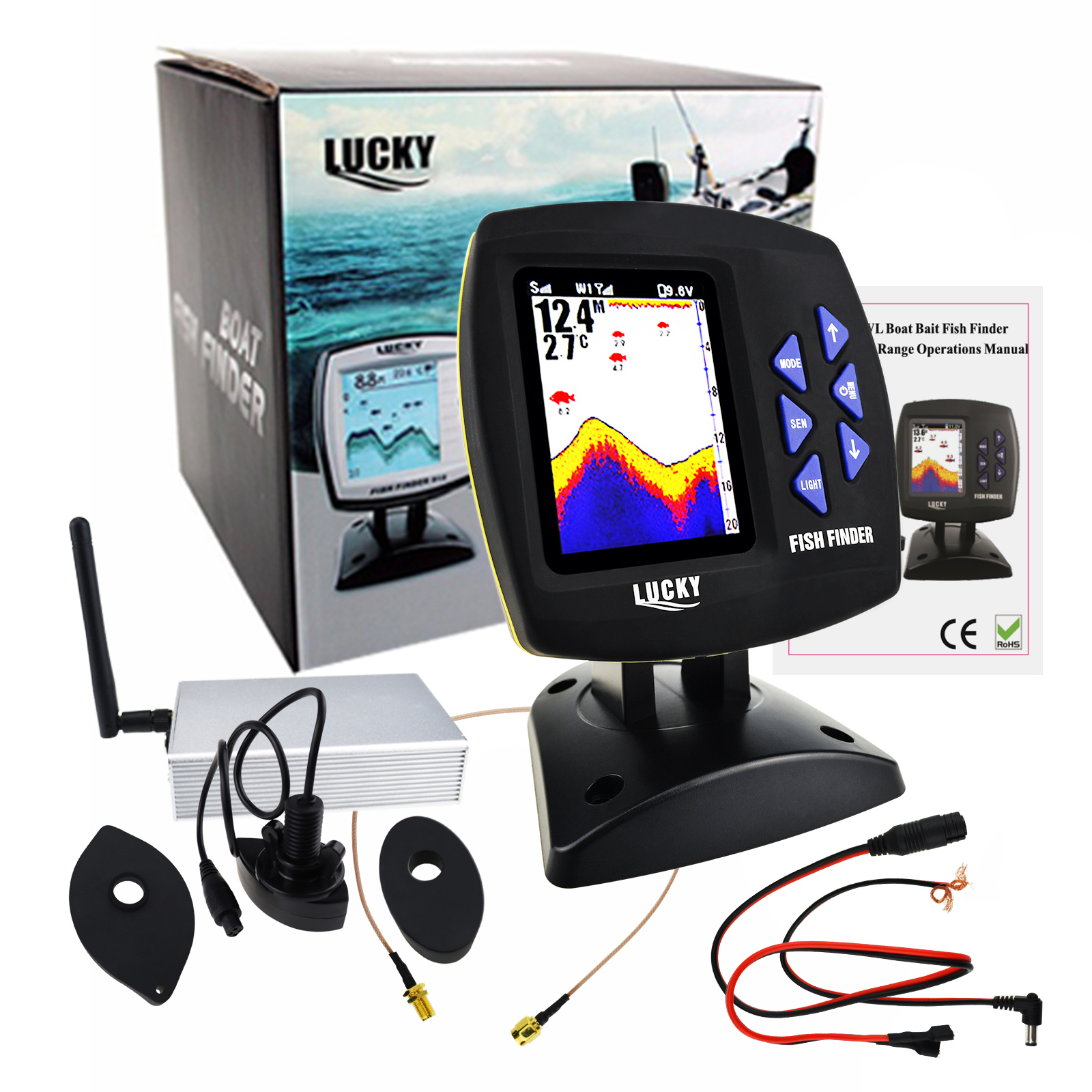 LUCKY Fishfinder 300m/ 980ft F - Fishing Boat Depth Finder recensie en prijs