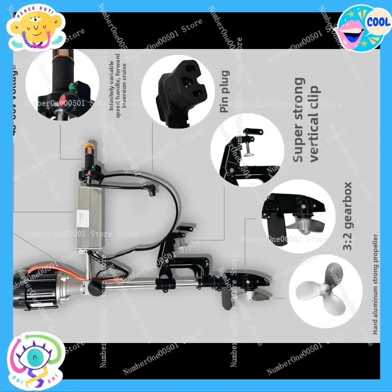 12V 24V 48V 60V 72V Brushless  - Fishing Boat Outboard Motor recensie en prijs