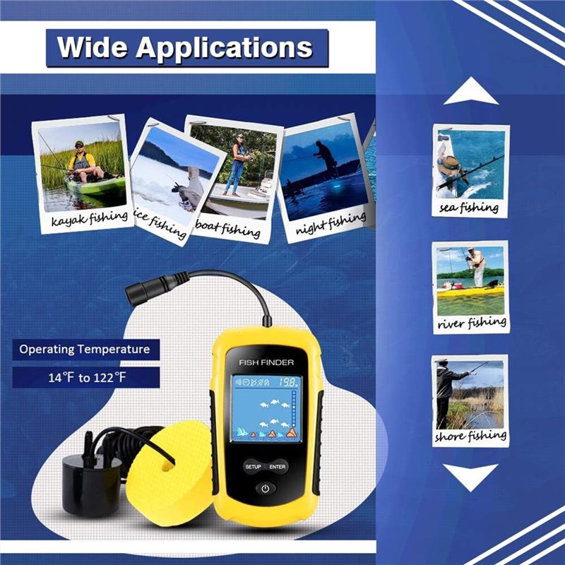 ABUE-Kayak Portable Fish Depth - Fishing Boat Depth Finder recensie en prijs