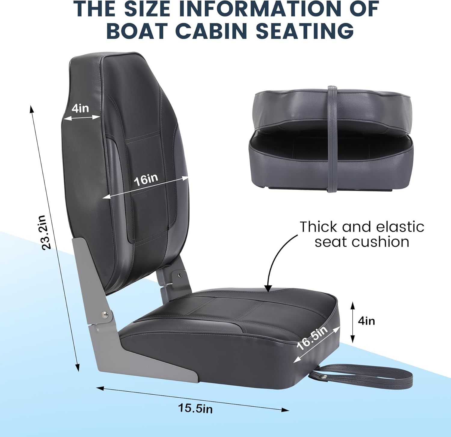 2 Pack Folding Boat Seats, Hig - Fishing Boat Seat recensie en prijs